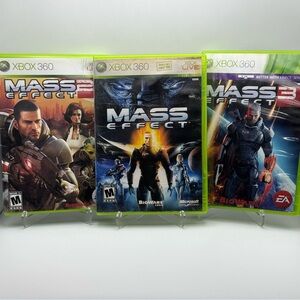 Mass Effect 1, 2, & 3 Bundle for Microsoft Xbox 360 Tested Working Fast Shipping